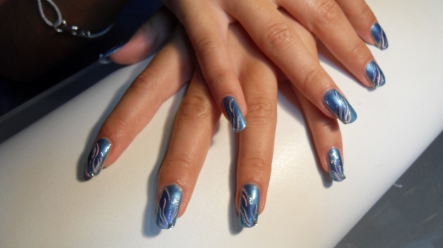 Unghie Gel Blu